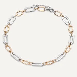 Alesha Contemporary Necklace In Silver & Gold-Tone