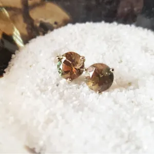 American Gem Collection Green Sunstone Martini Studs
