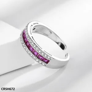 Amethyst Zircon Band