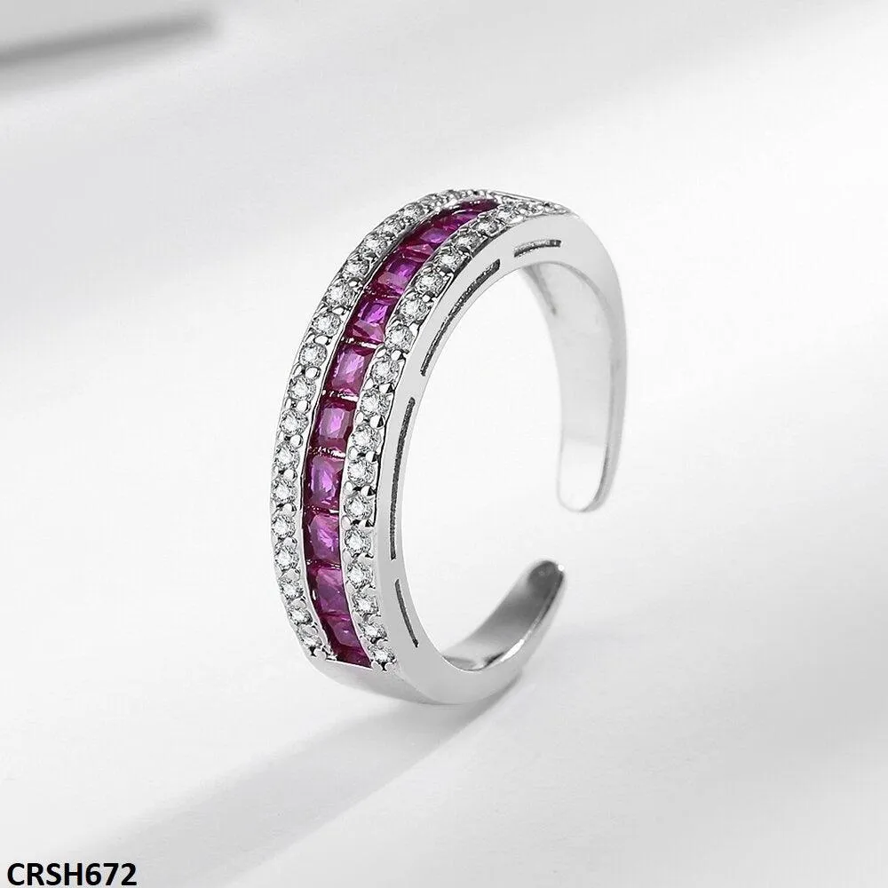 Amethyst Zircon Band