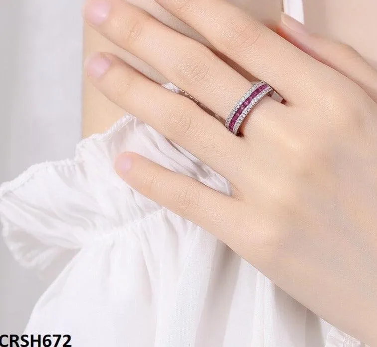 Amethyst Zircon Band