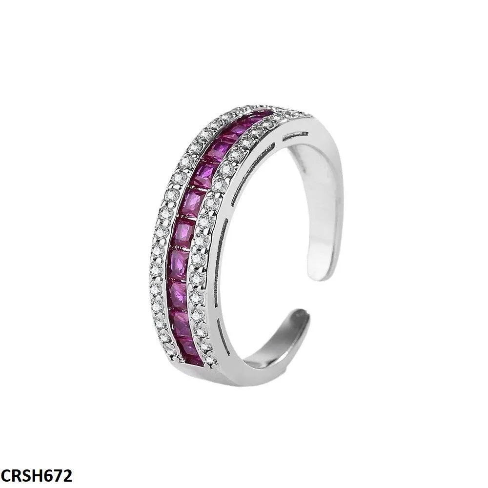 Amethyst Zircon Band