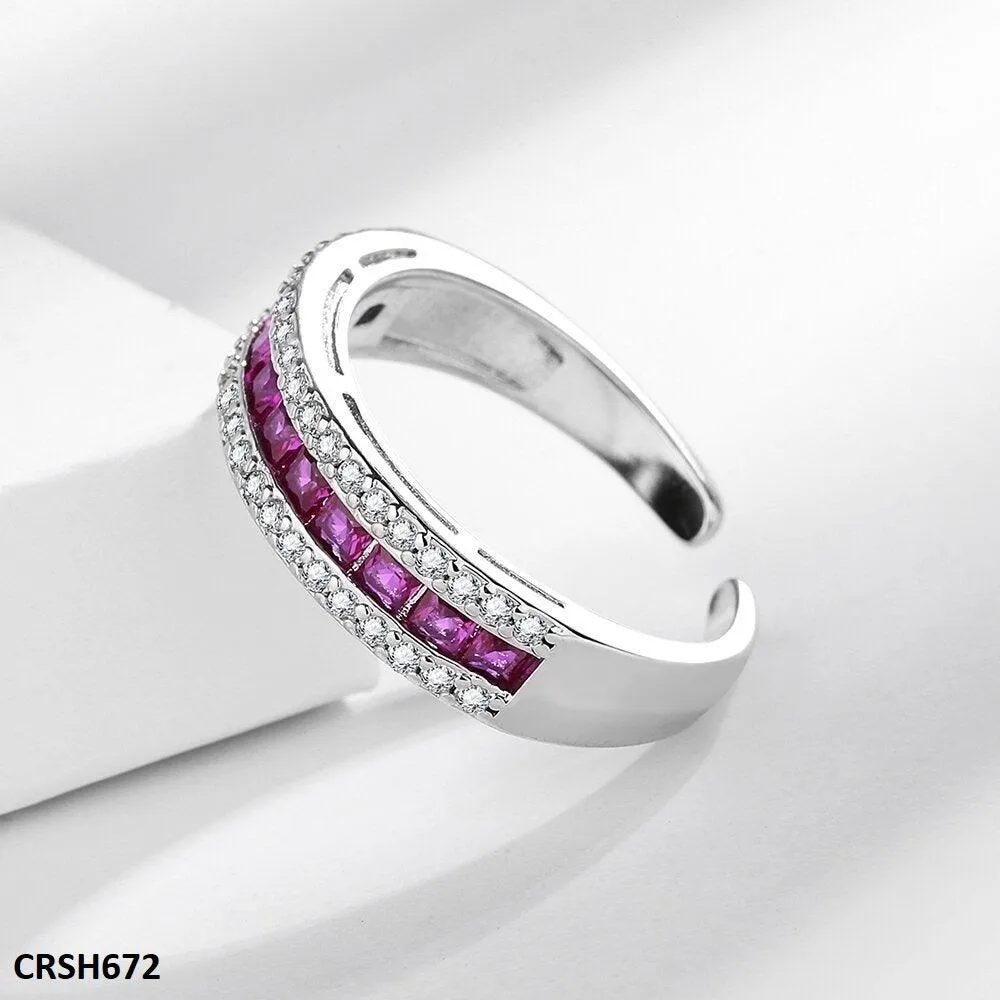 Amethyst Zircon Band