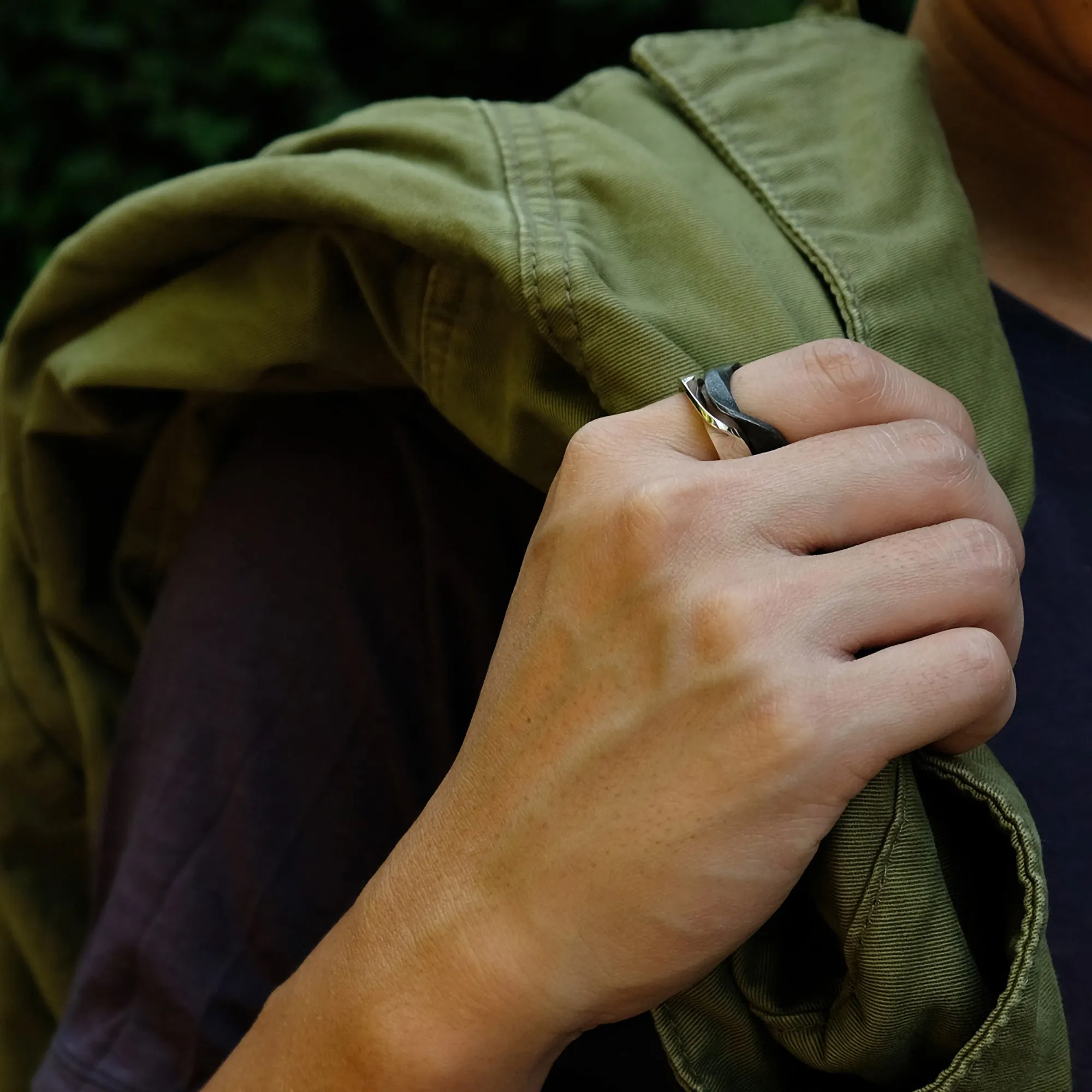 Amos Stainless Steel Ring ─ Bold