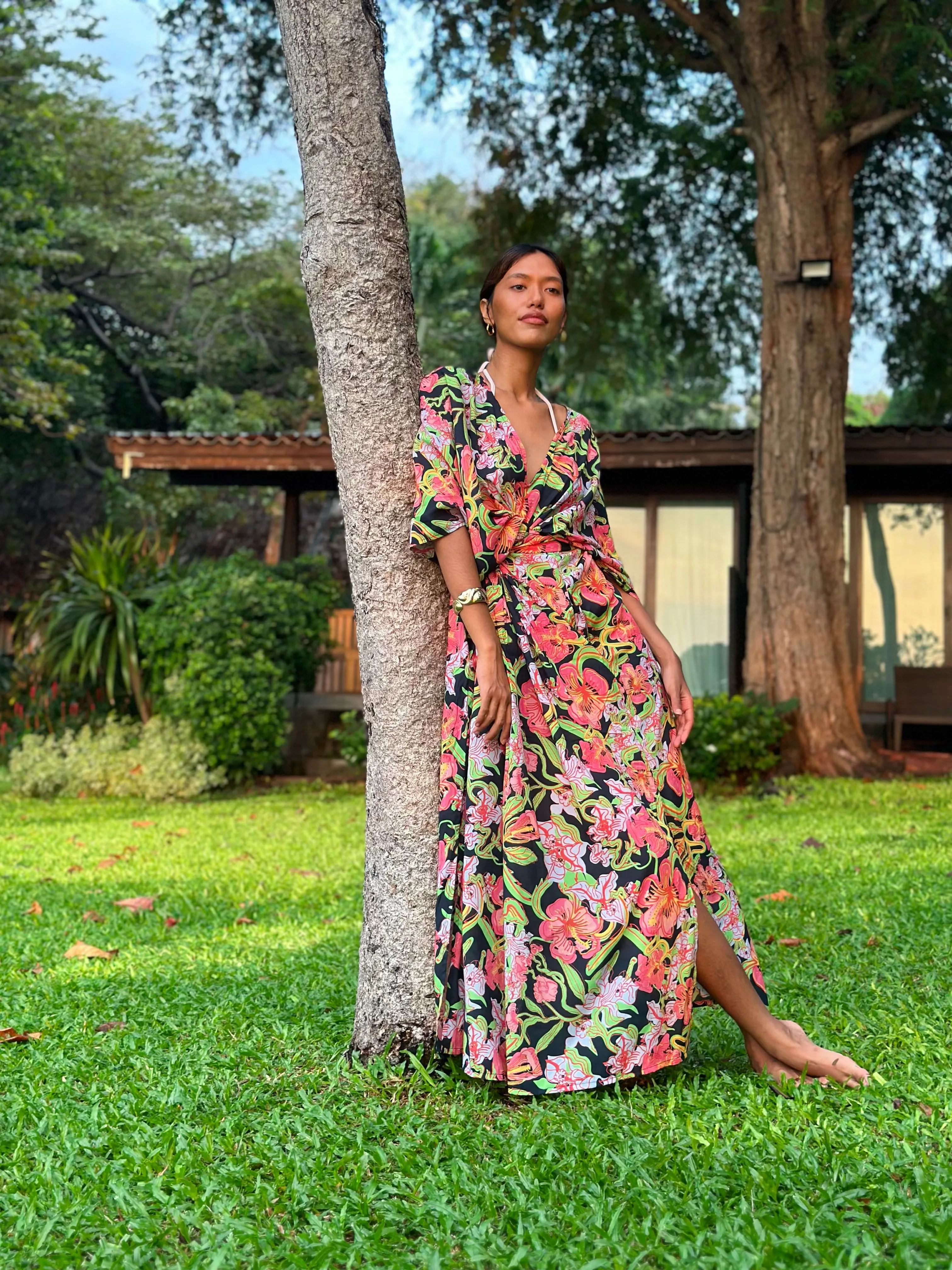 Andaman Floral Kaftan Dress Tropical