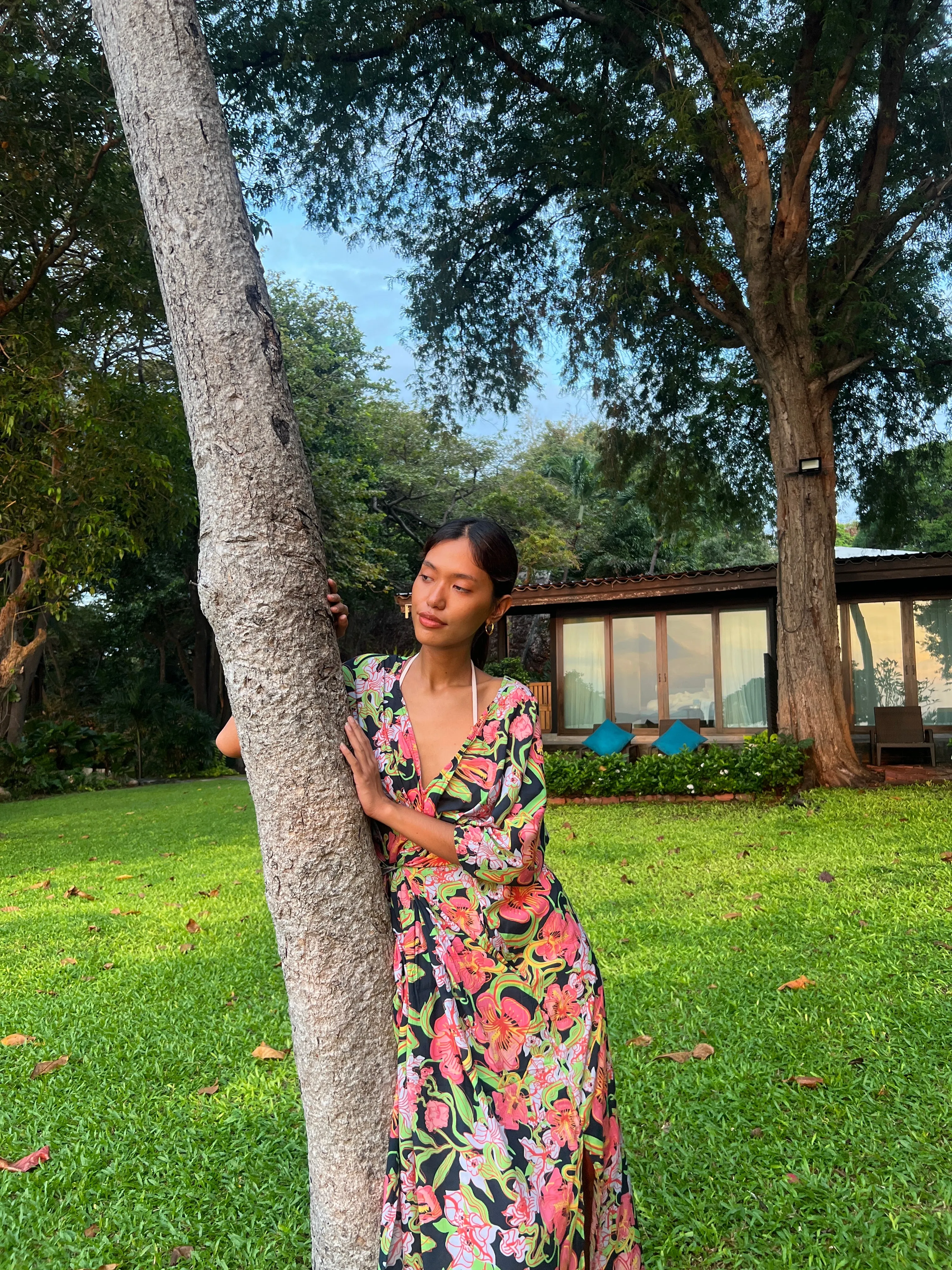 Andaman Floral Kaftan Dress Tropical