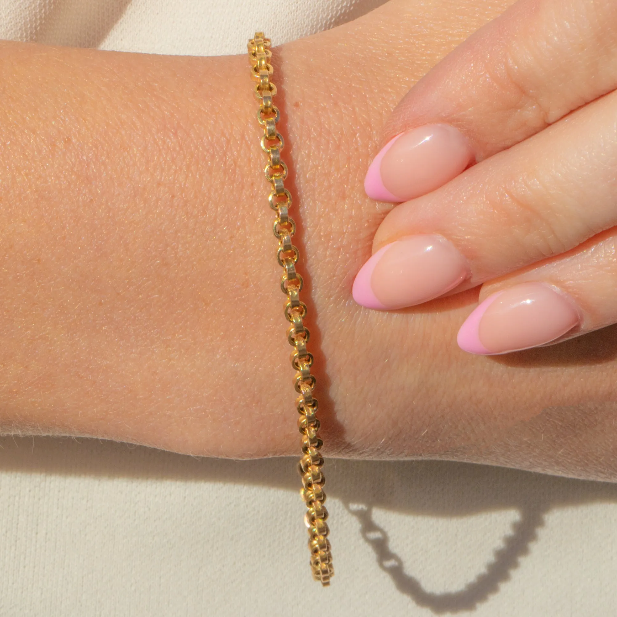 Antique 9ct Gold Belcher Bracelet