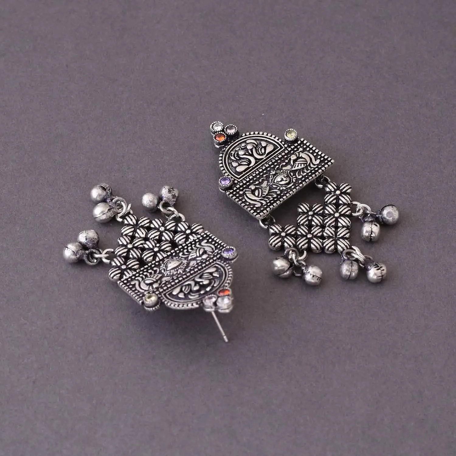 Antique Charuliya Oxidised Danglers