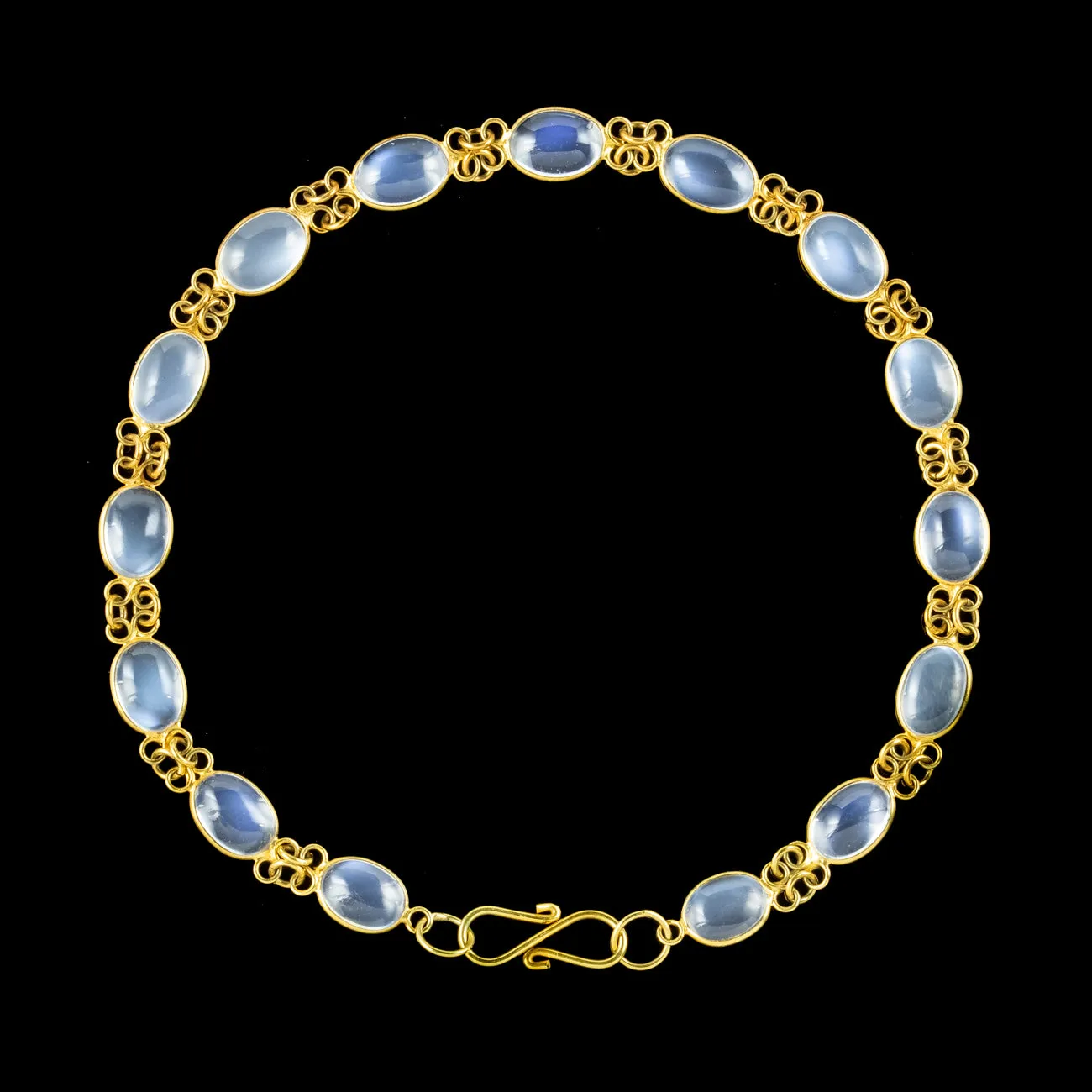 Antique Victorian Moonstone Bracelet 18ct Gold 12ct Total
