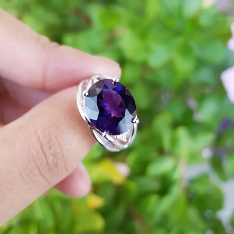 Arizona Amethyst Gold Jewelry Bold Oval Amethyst Ring