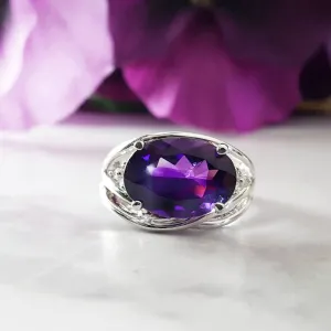 Arizona Amethyst Gold Jewelry Bold Oval Amethyst Ring