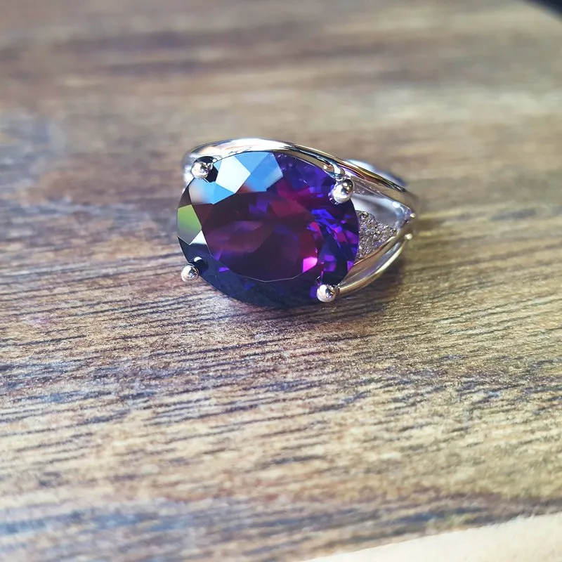 Arizona Amethyst Gold Jewelry Bold Oval Amethyst Ring