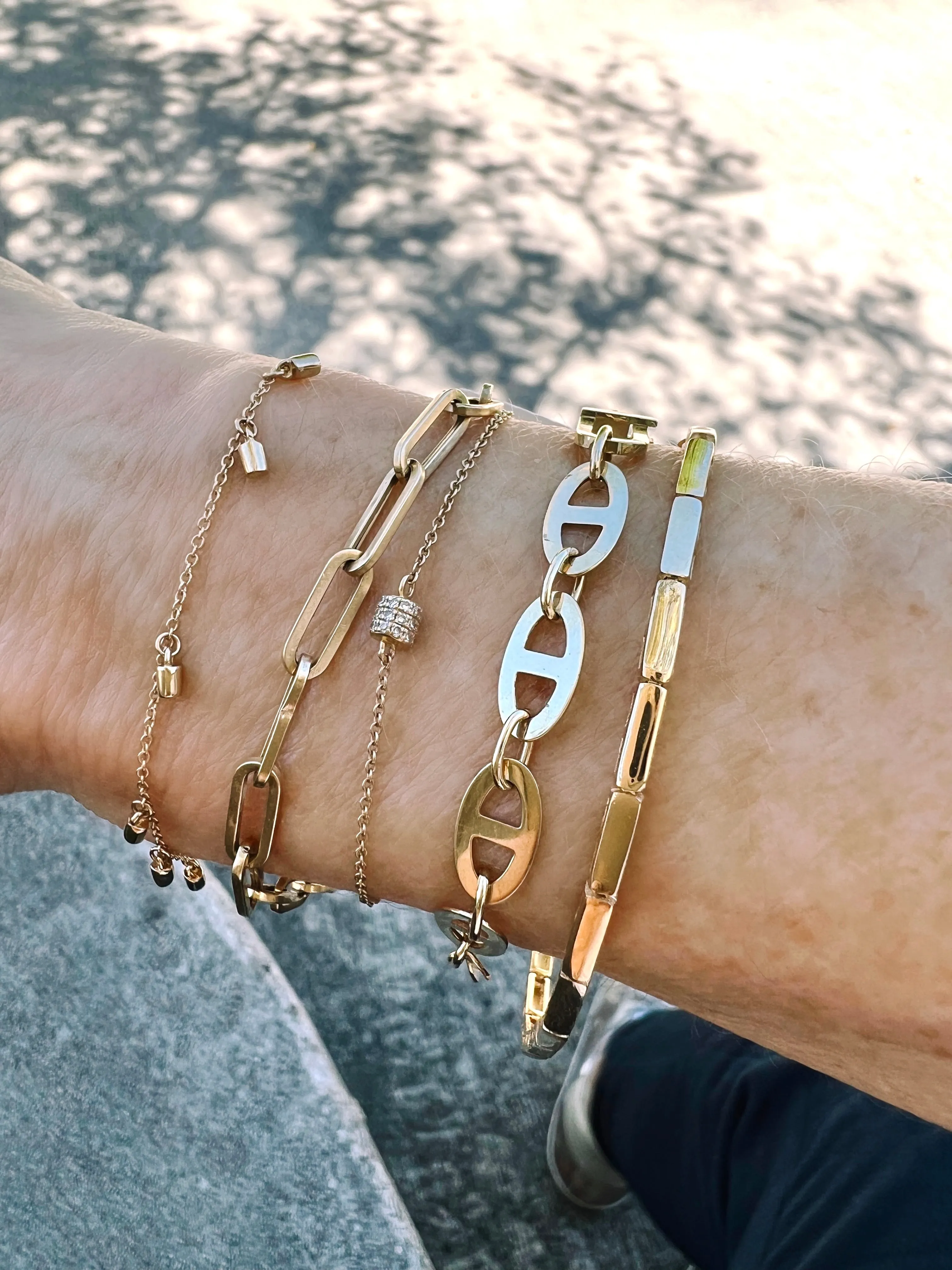 Baby Gold Bar Tennis Bracelet