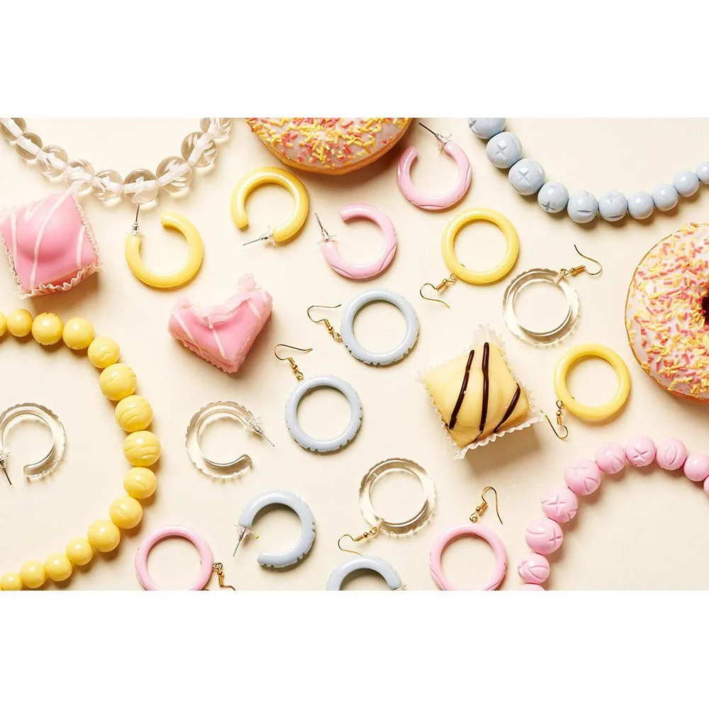 Baby Pink Heavy Carve Bead Necklace by Splendette