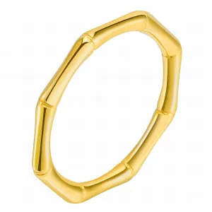 Bamboo Joint Band Ring – 18K Gold-Plated, Adjustable & Tarnish-Resistant