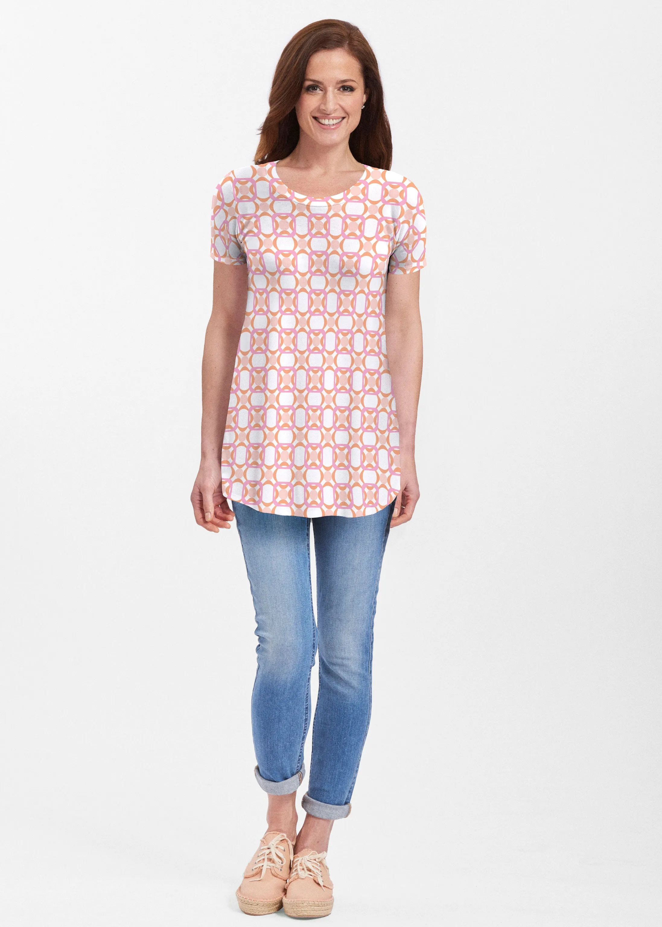 Bangles & Dots (8022) ~ Short Sleeve Butterknit tunic