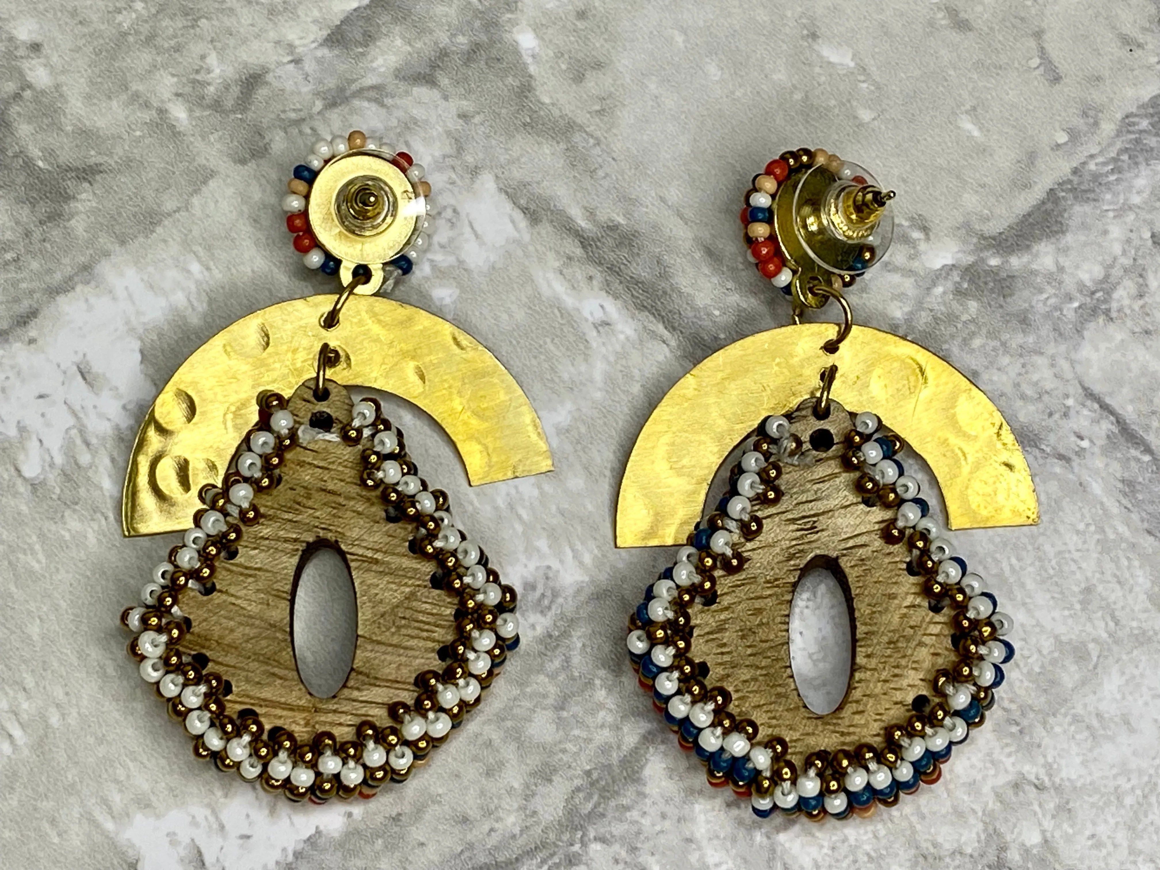 Beaded Woods Earrings