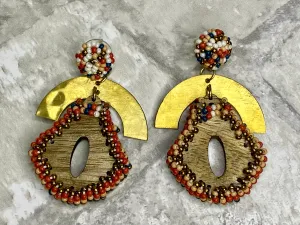 Beaded Woods Earrings
