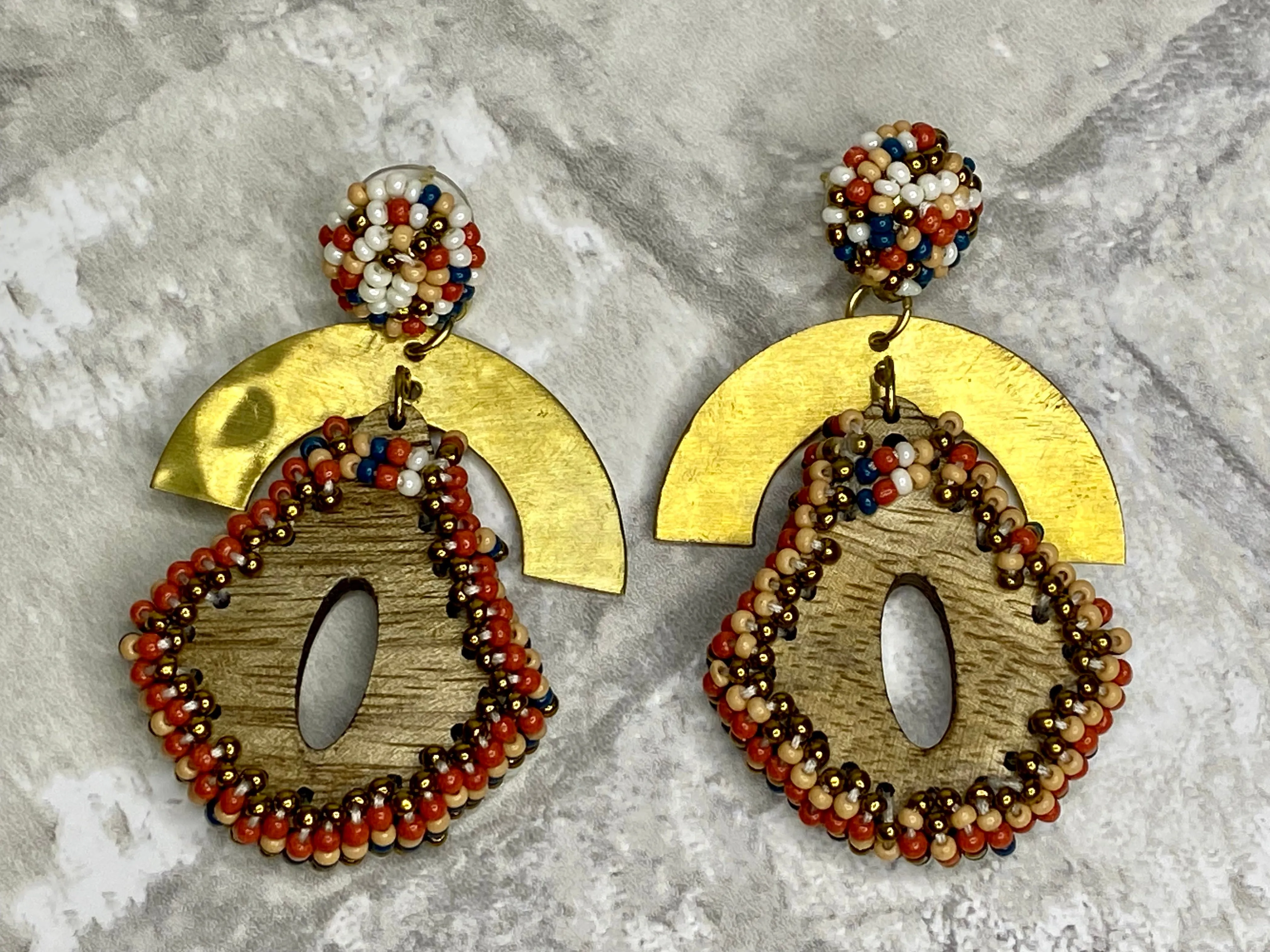 Beaded Woods Earrings