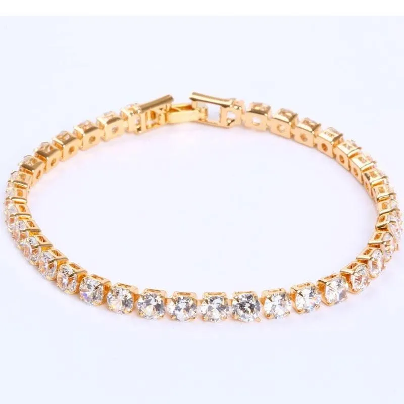Best Seller - Gorgeous Cubic Zirconia Tennis Bracelets For Women - Gold and Silver Colour Bracelets