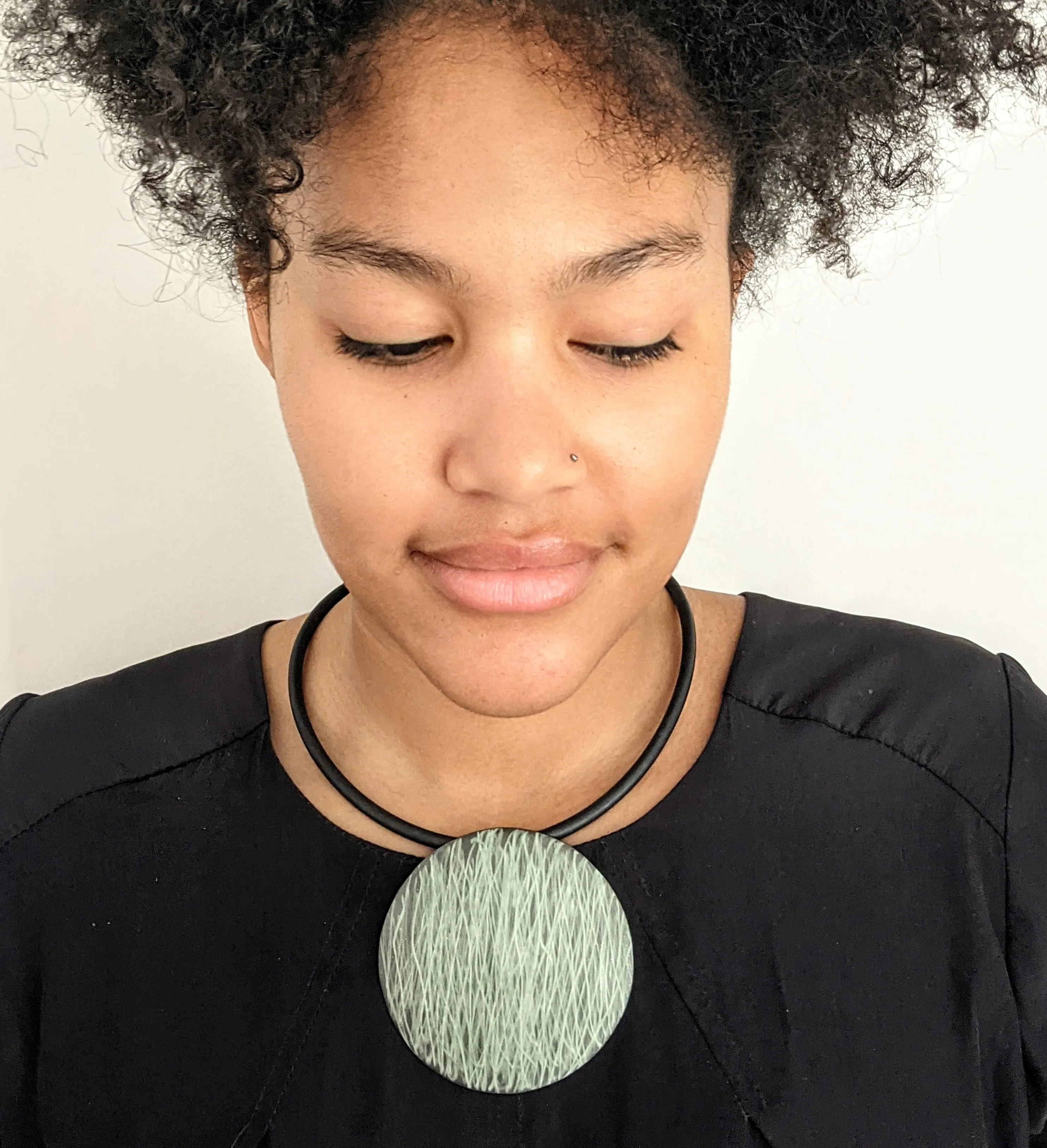 Big Disc Grass Pendant