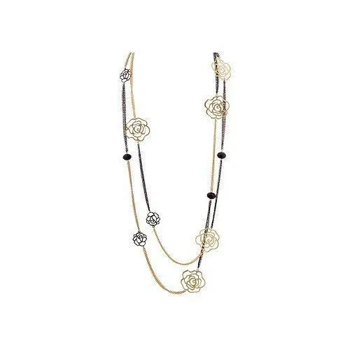 Black And Gold Rose Inspired Necklace (pack of 1 ea)
