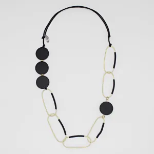Black Multi Link Necklace