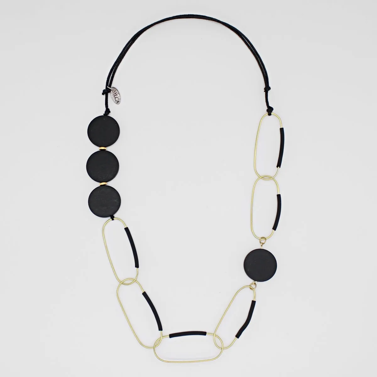 Black Multi Link Necklace