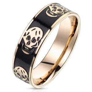 Black Skull 8mm Mens Ring
