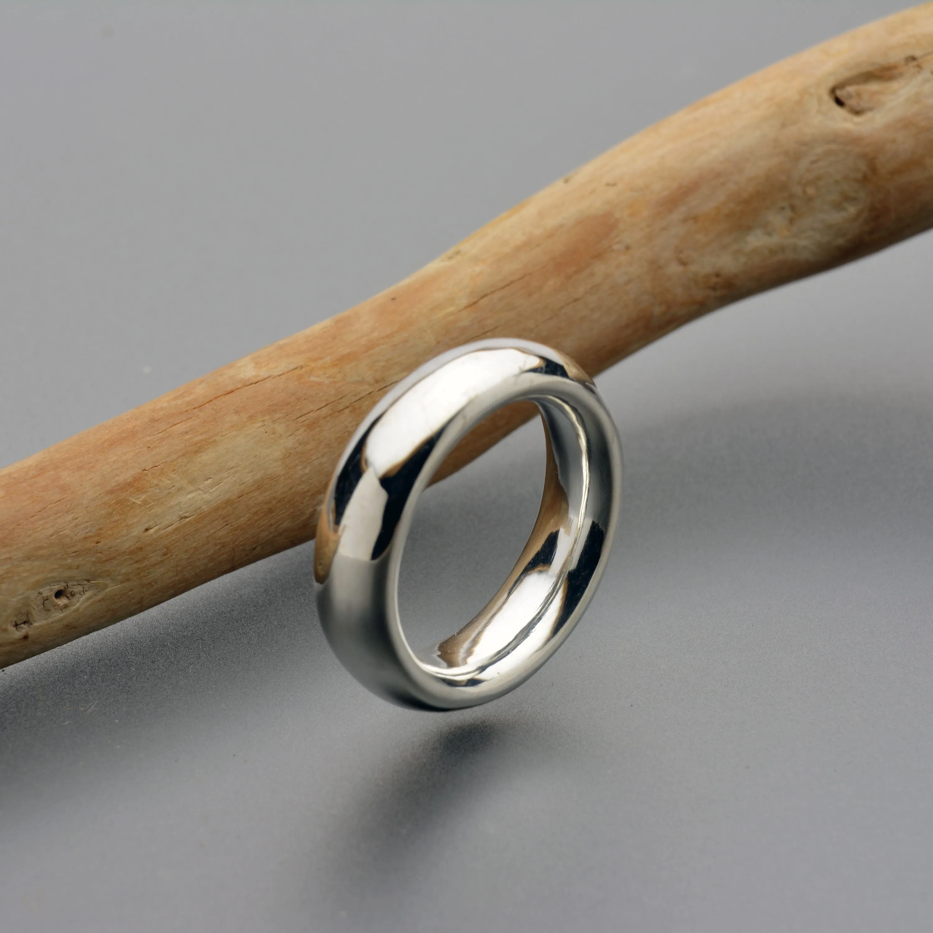 Bold and Beautiful: Artist-Created Fat Moon Ring with Smooth, Comfortable Design