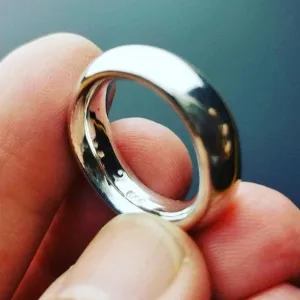 Bold and Beautiful: Artist-Created Fat Moon Ring with Smooth, Comfortable Design