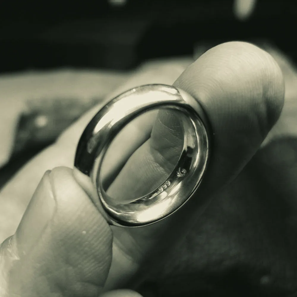 Bold and Beautiful: Artist-Created Fat Moon Ring with Smooth, Comfortable Design