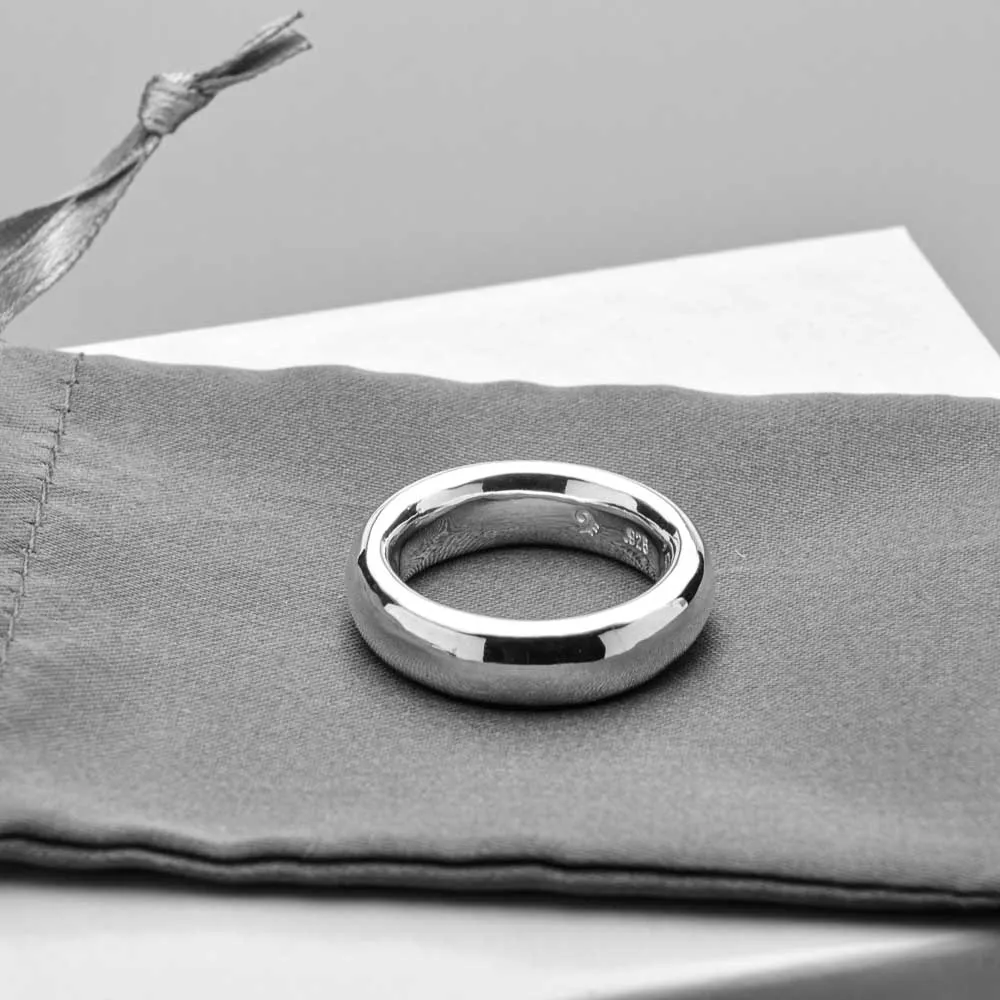 Bold and Beautiful: Artist-Created Fat Moon Ring with Smooth, Comfortable Design