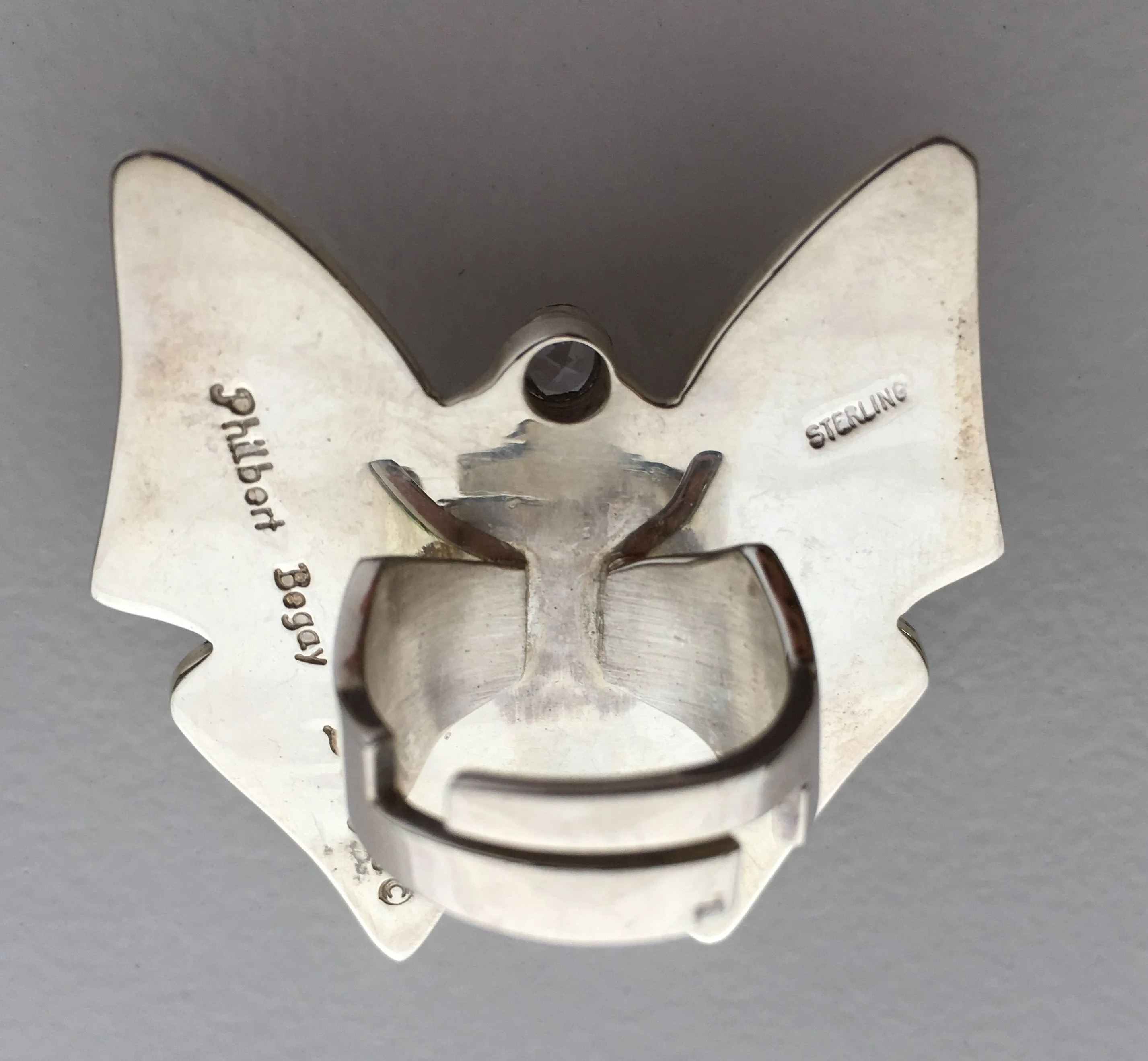 Bold Butterfly Ring, by Philbert Begay