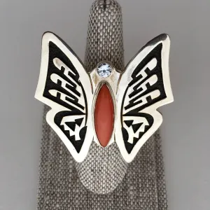 Bold Butterfly Ring, by Philbert Begay