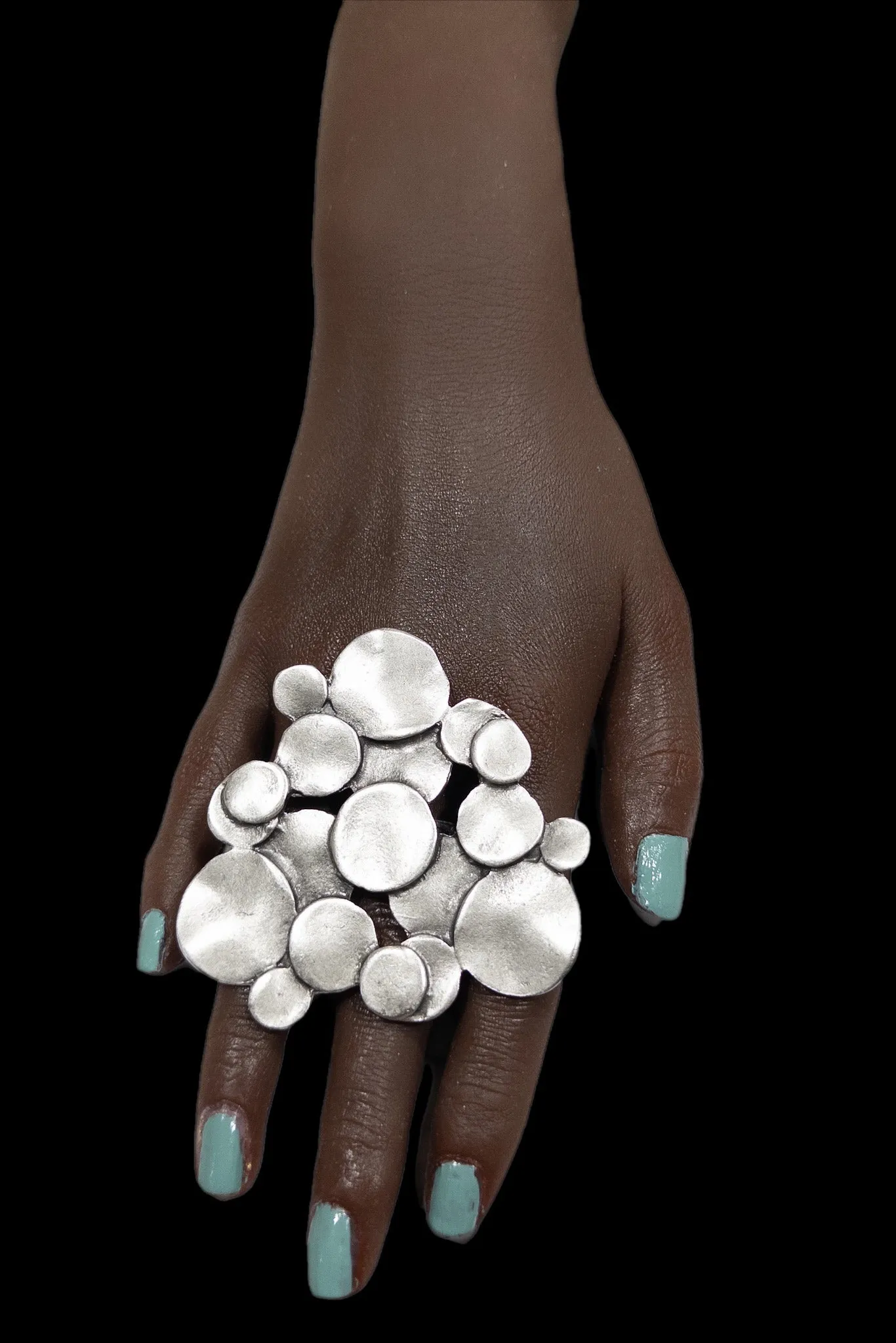 Bold Fusion Circles Statement Oversized Ring