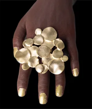 Bold Fusion Circles Statement Oversized Ring