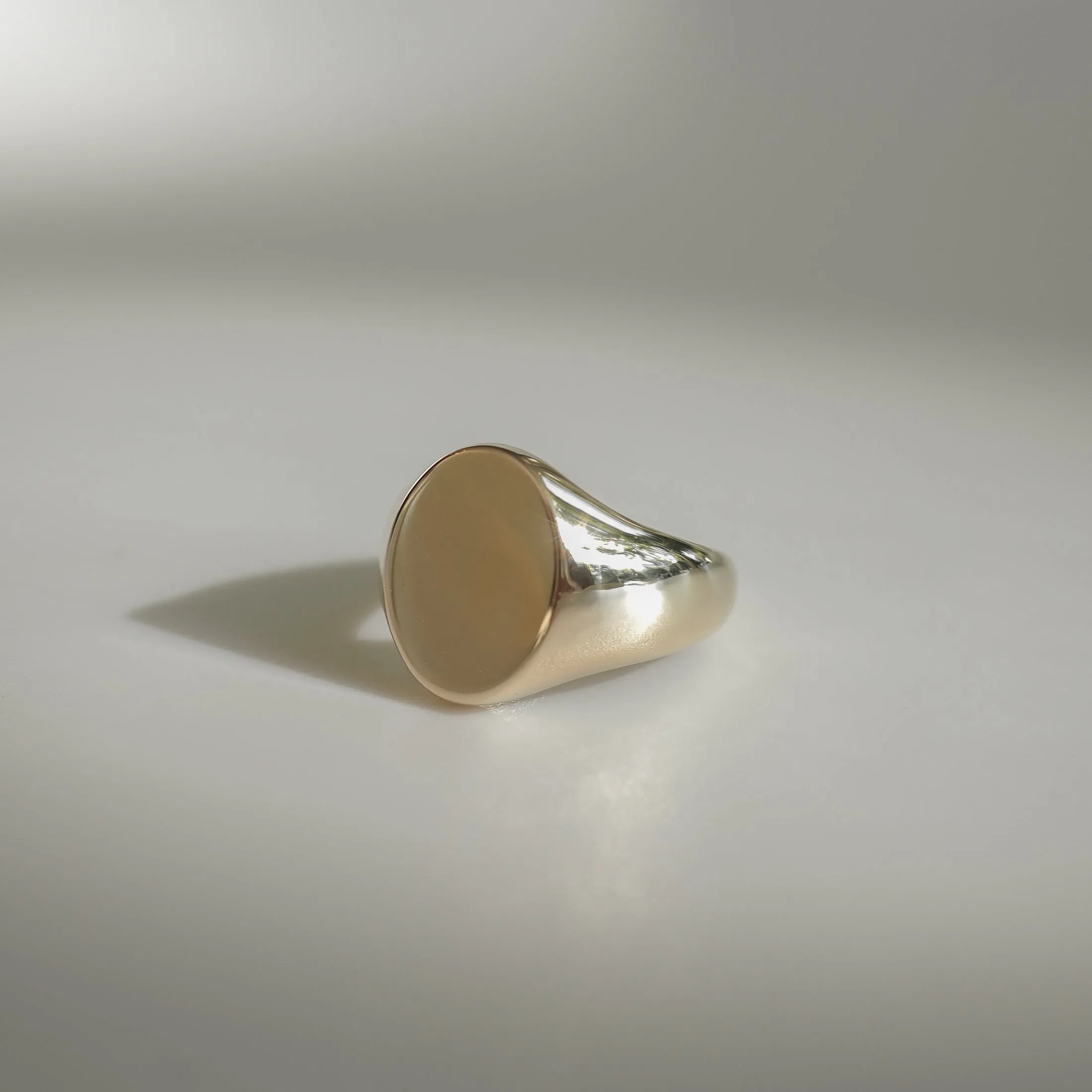 Bold Oval Signet | Large Solid Signet Ring