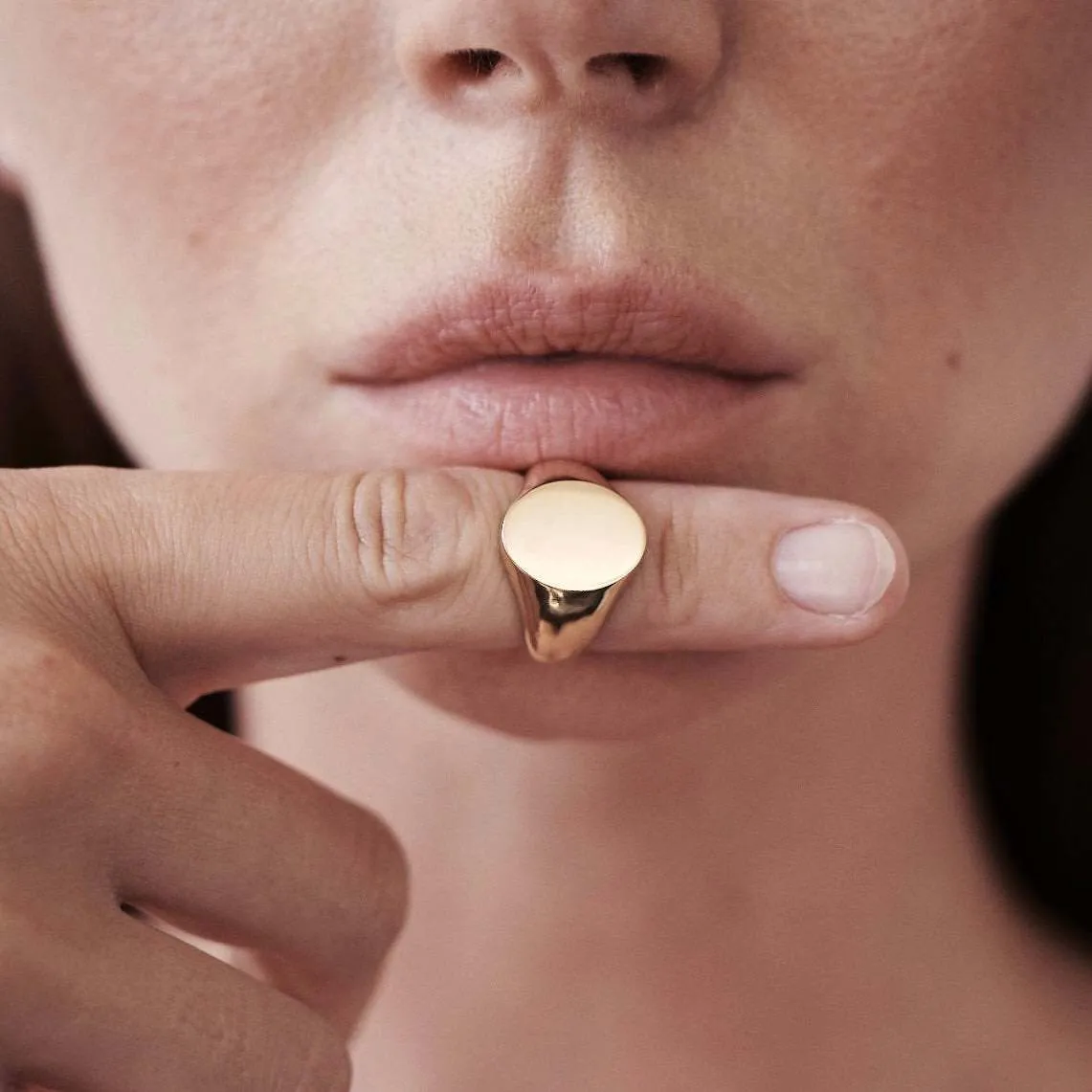 Bold Oval Signet | Large Solid Signet Ring