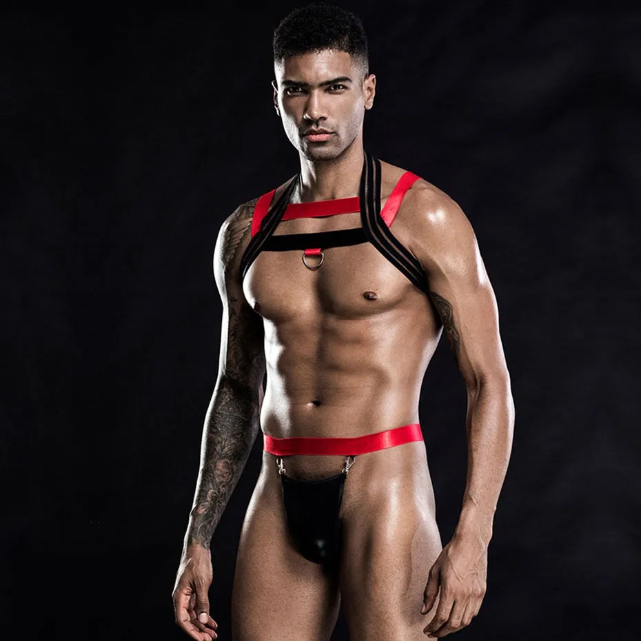 Bondage Harness   Jockstrap Set (2 Piece Outfit)