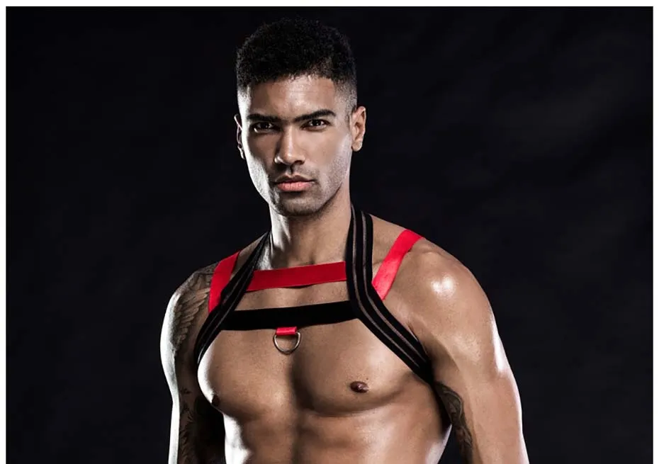 Bondage Harness   Jockstrap Set (2 Piece Outfit)