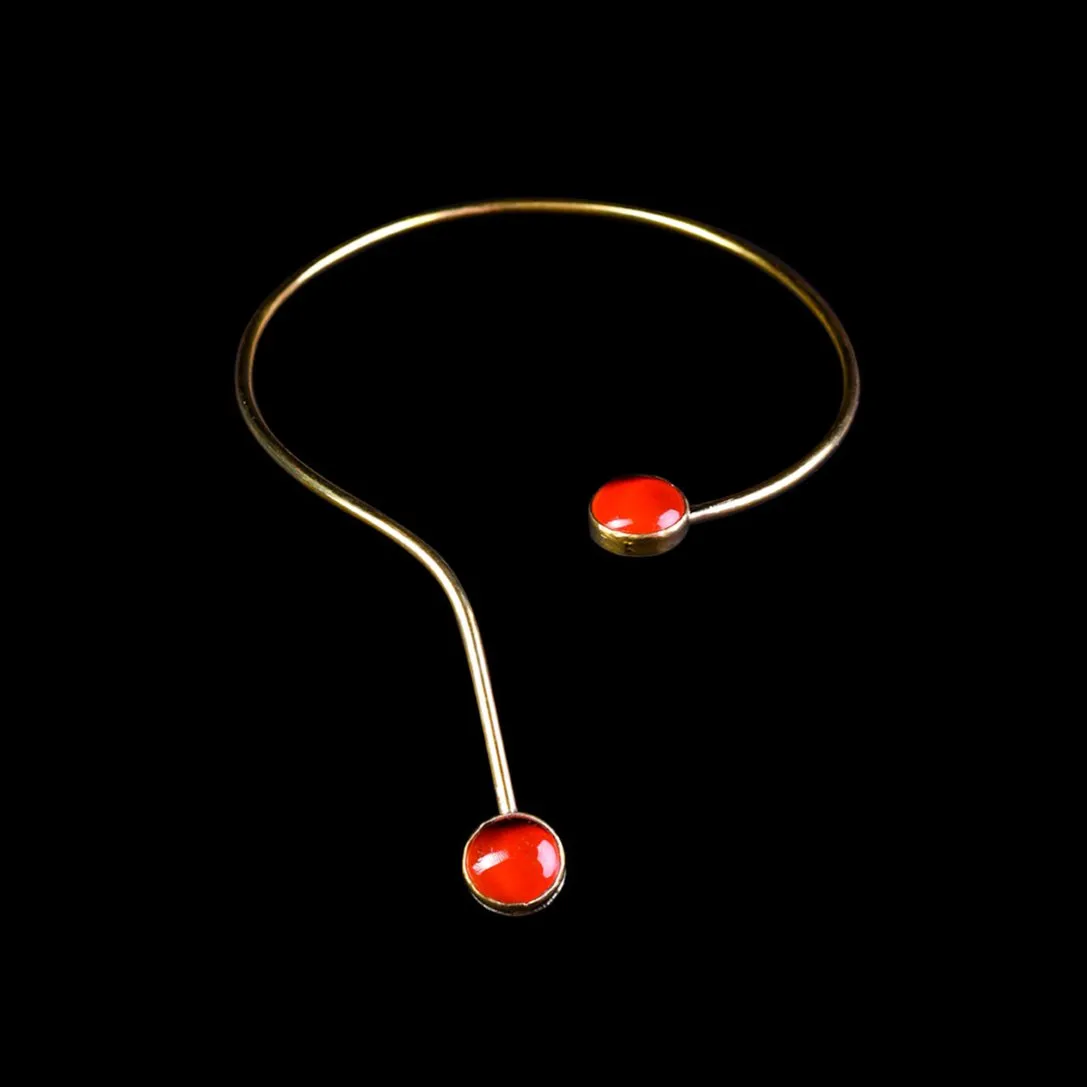 Brass Gem Choker