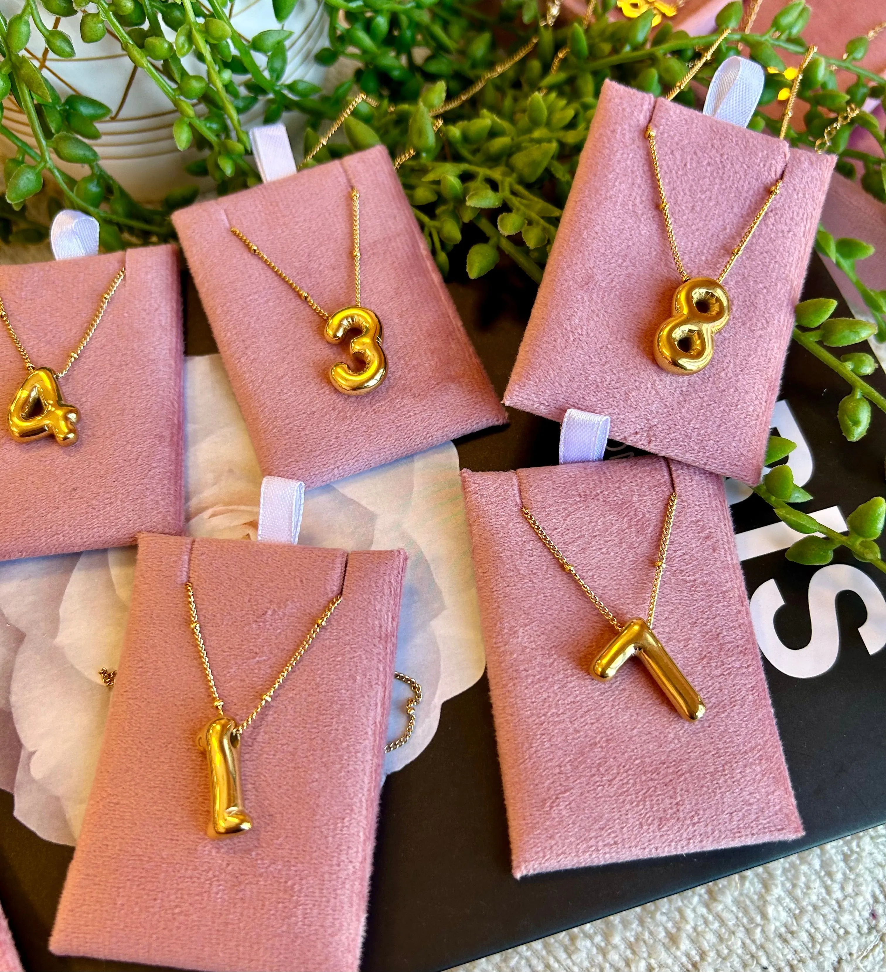 Bubble Numbers Necklace