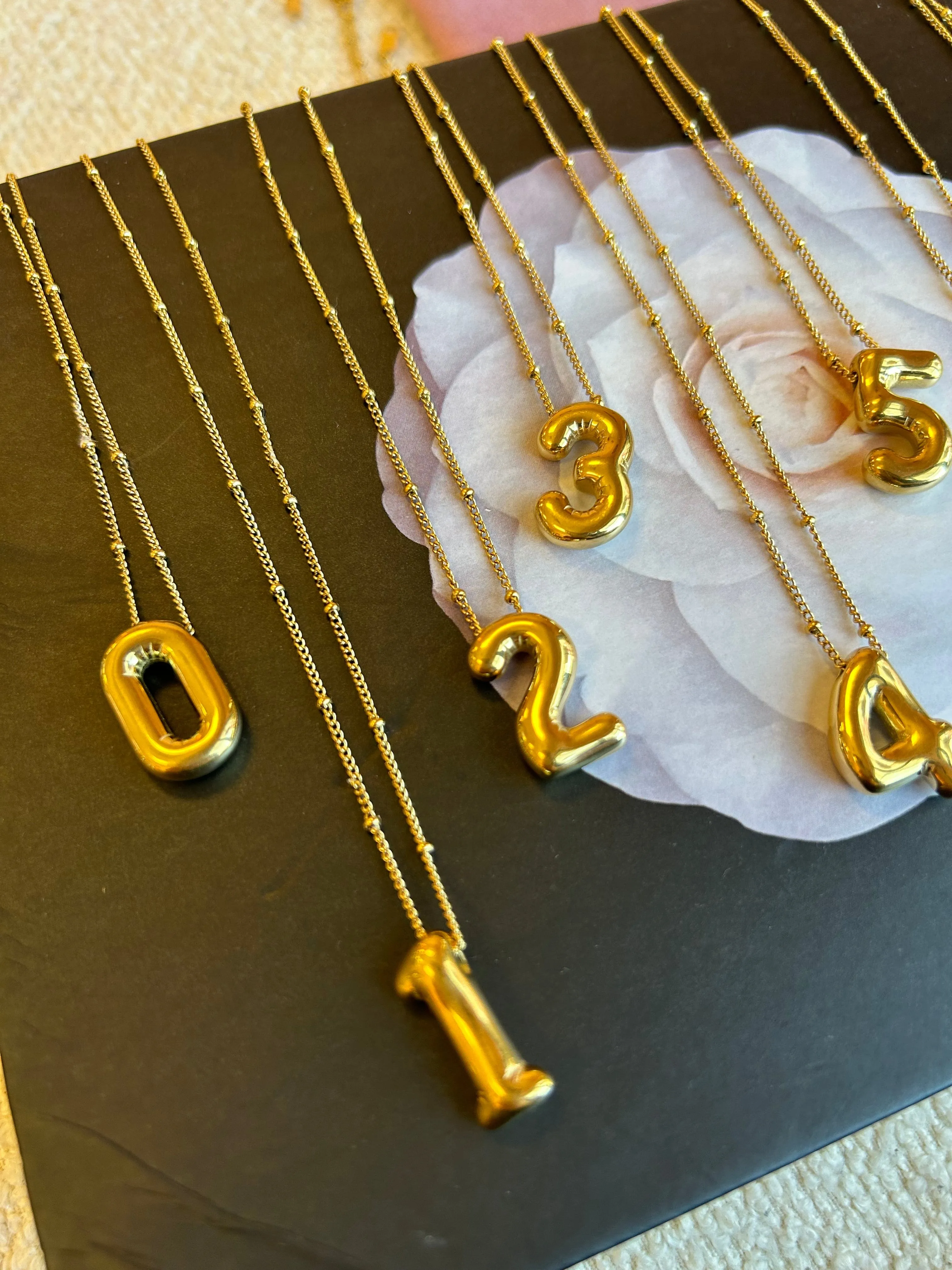 Bubble Numbers Necklace