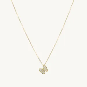 Butterfly Sapphire Chain Necklace