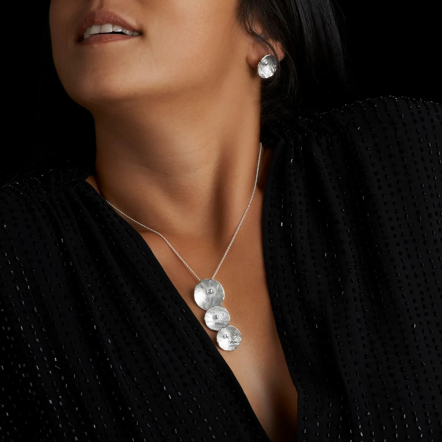 Callisto Silver Disc Earrings