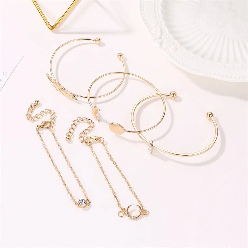 Celestial Harmony Crystal Bracelet Set (5pcs)