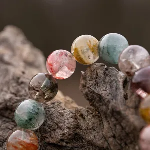 Celestial Secret Garden - Natural Ghost Four Seasons Phantom Crystal Healing Bracelet