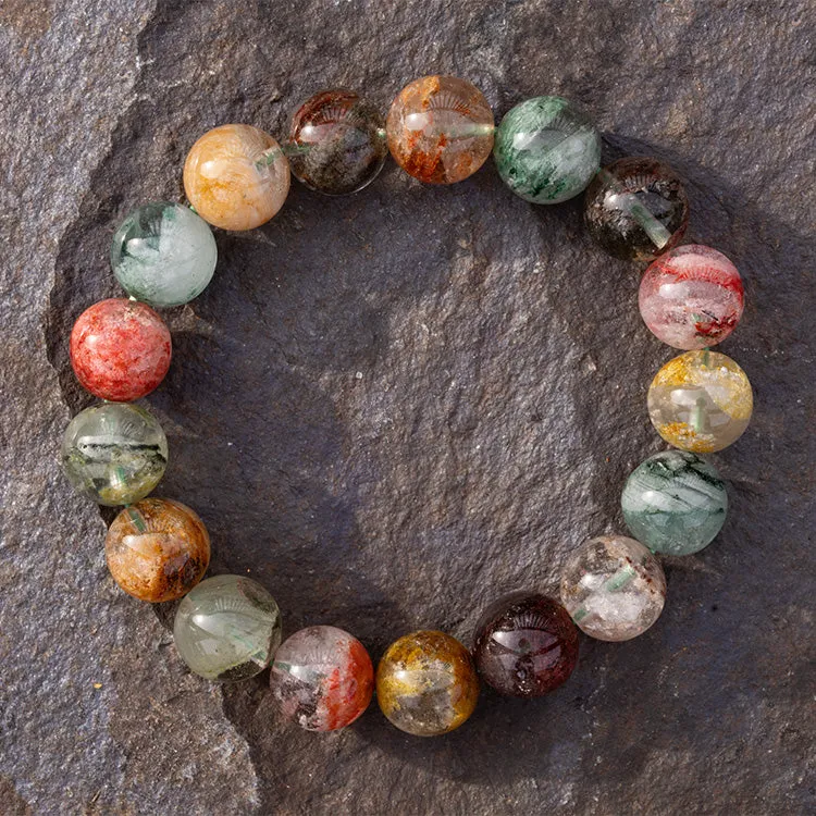 Celestial Secret Garden - Natural Ghost Four Seasons Phantom Crystal Healing Bracelet