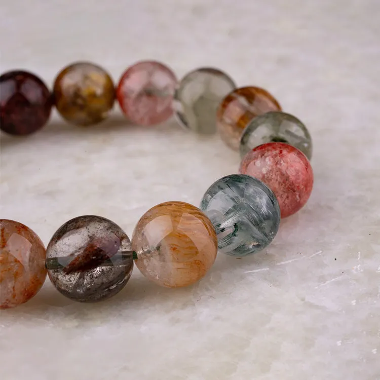 Celestial Secret Garden - Natural Ghost Four Seasons Phantom Crystal Healing Bracelet